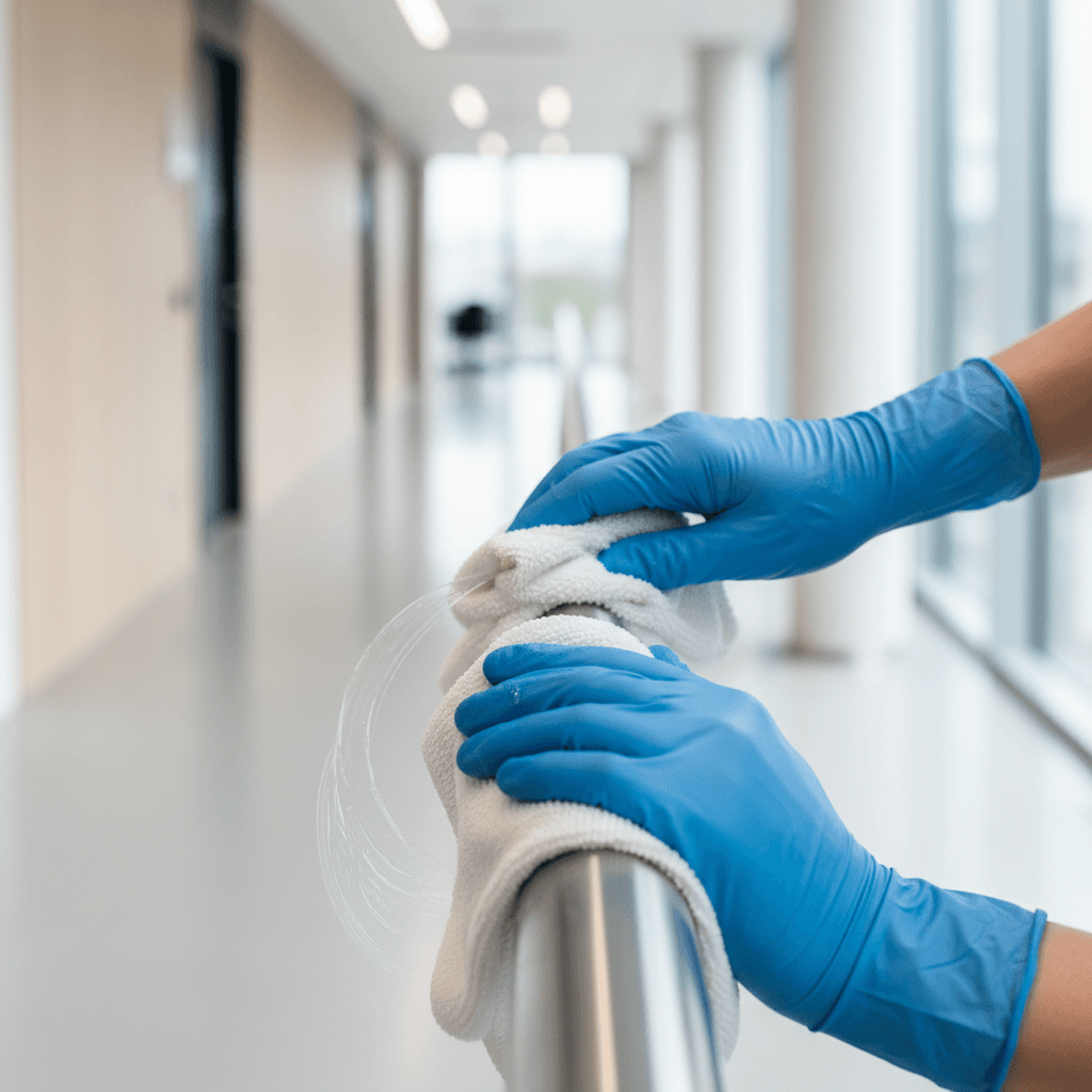 Professional restroom sanitizing and cleaning